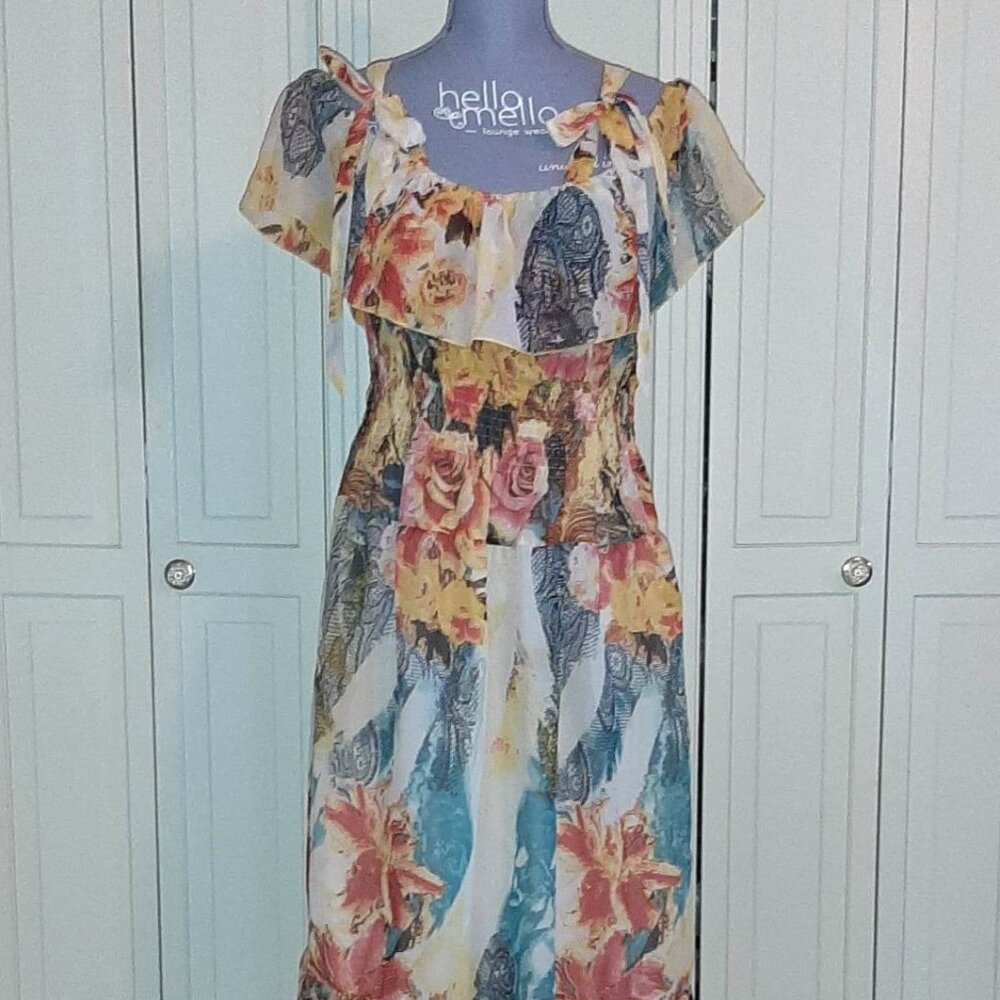 Alluring Pink Apple Maxi Dress, size 1X